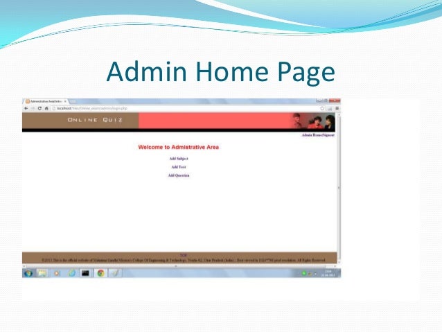 Admin home page images Admin home page images